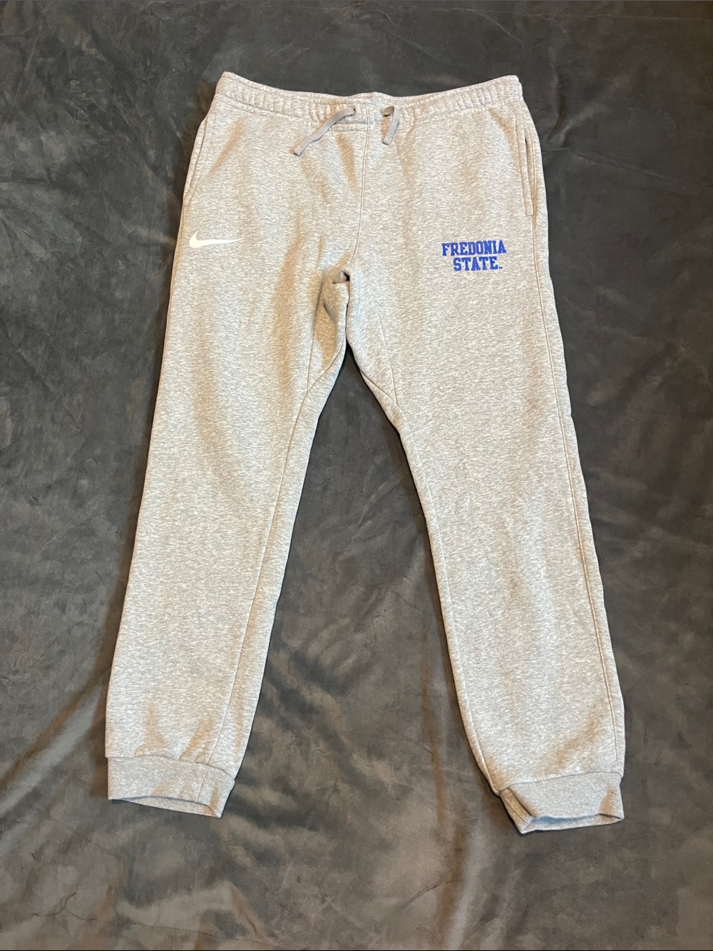 Nike Gray Fredonia State Joggers with Logo